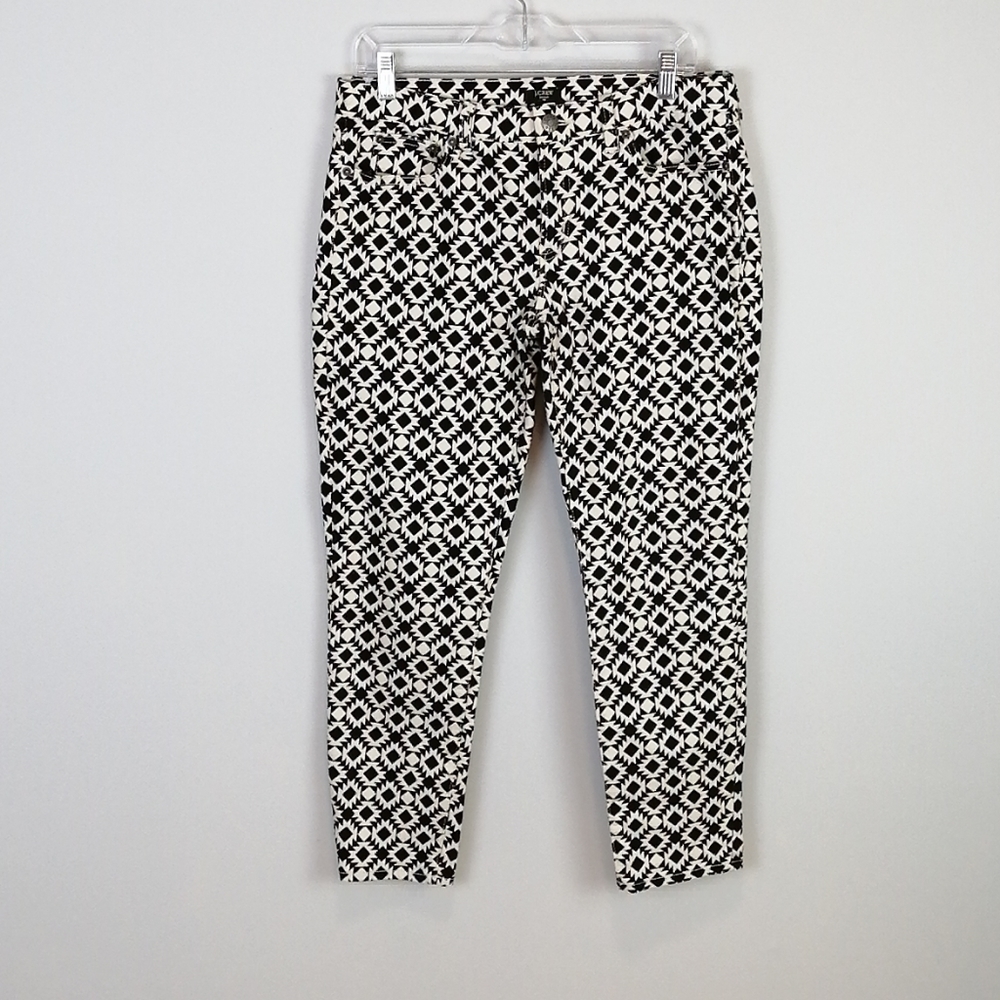 J. Crew Factory Geometric Twill Skinny Jeans Size 31